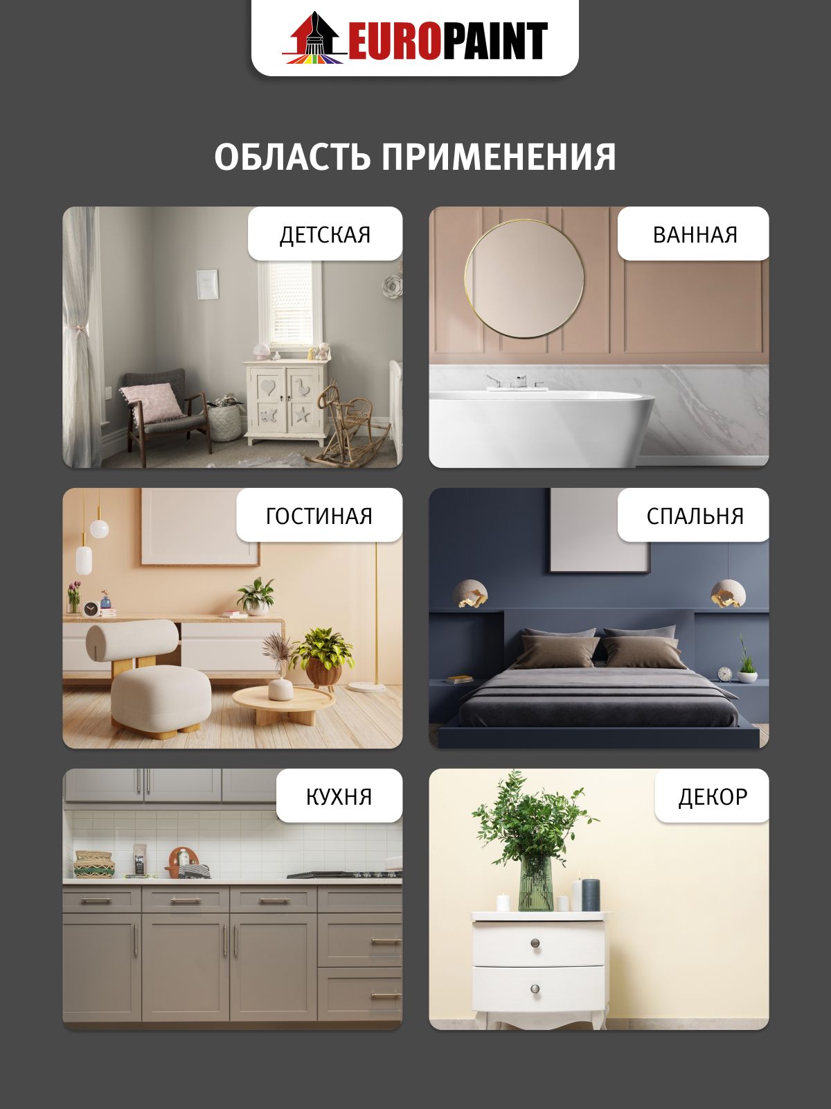 Краска интерьерная моющаяся, ral 2008