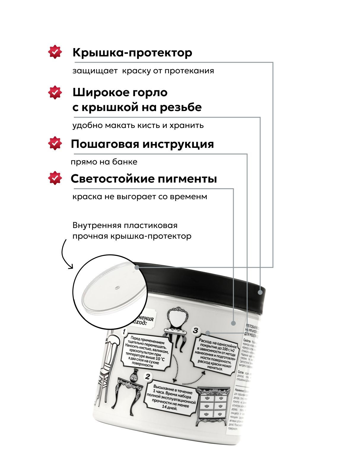 Краска для мебели, декора деревянных поверхностей глубокоматовая, разукрась мои воспоминания